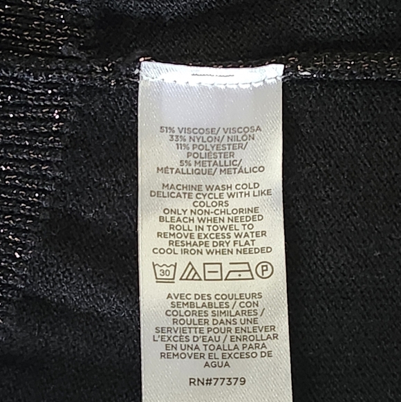 Ann Taylor Metallic Black & Bronze Cardigan Sweater Size Large - Picture 4 of 7